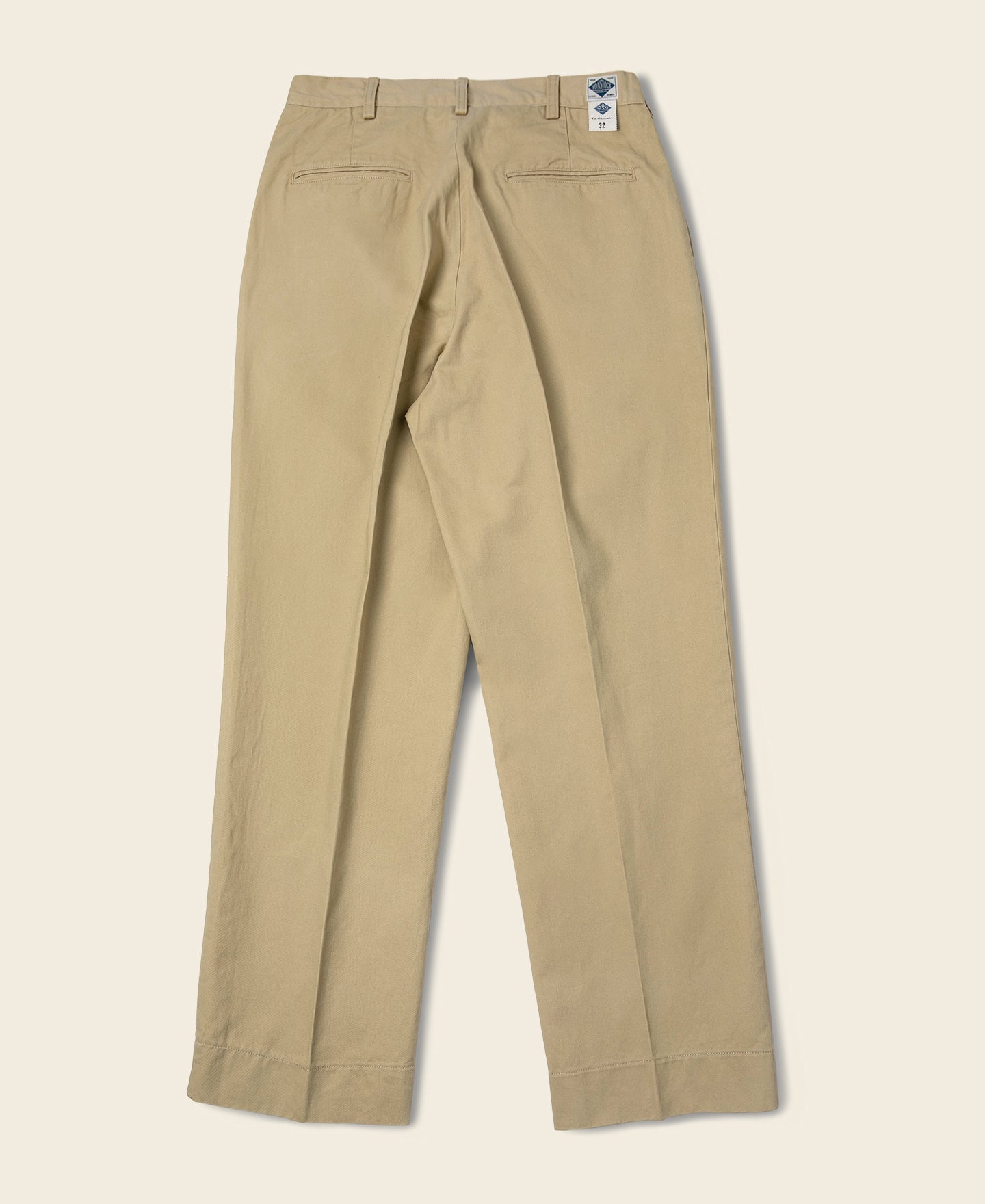 Pantalon chino homme kaki à double pli, coupe décontractée et fuselée