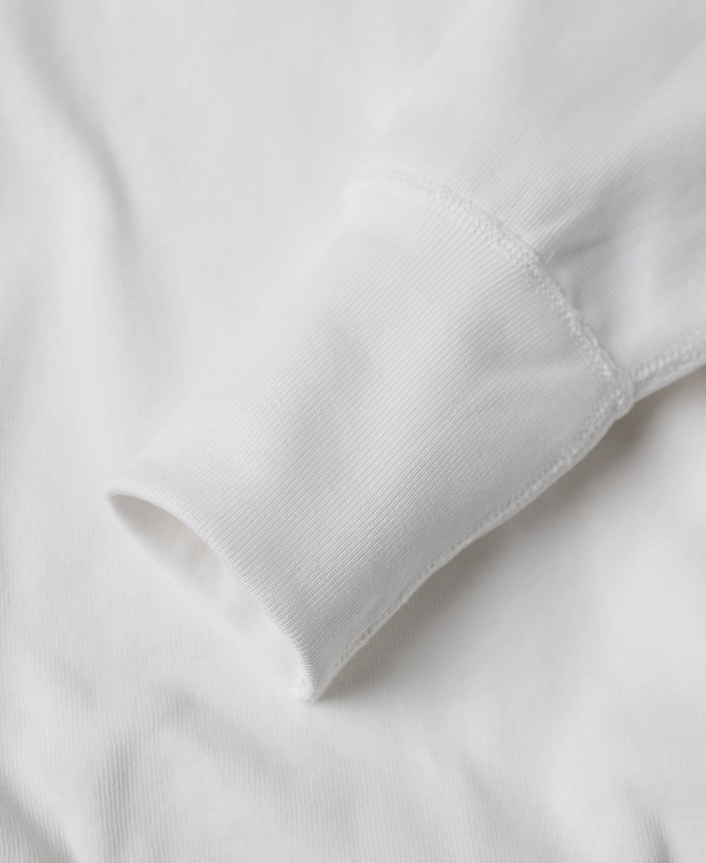 T-shirt Henley manches longues en coton épais Patte de boutonnage Coupe ajustée Blanc