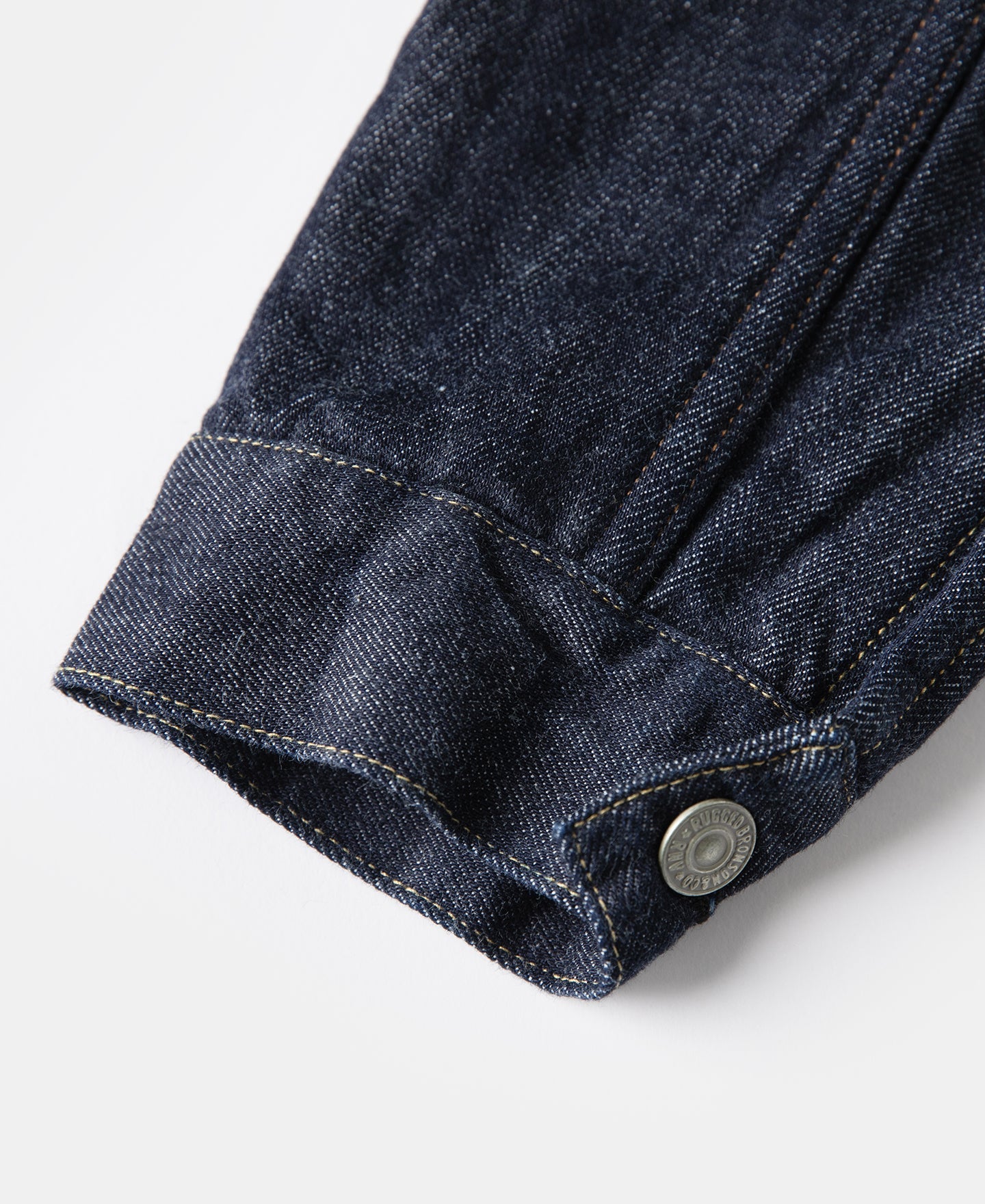 Blouson camionneur en jean doublé de couverture indigo, poche poitrine simple, style vintage
