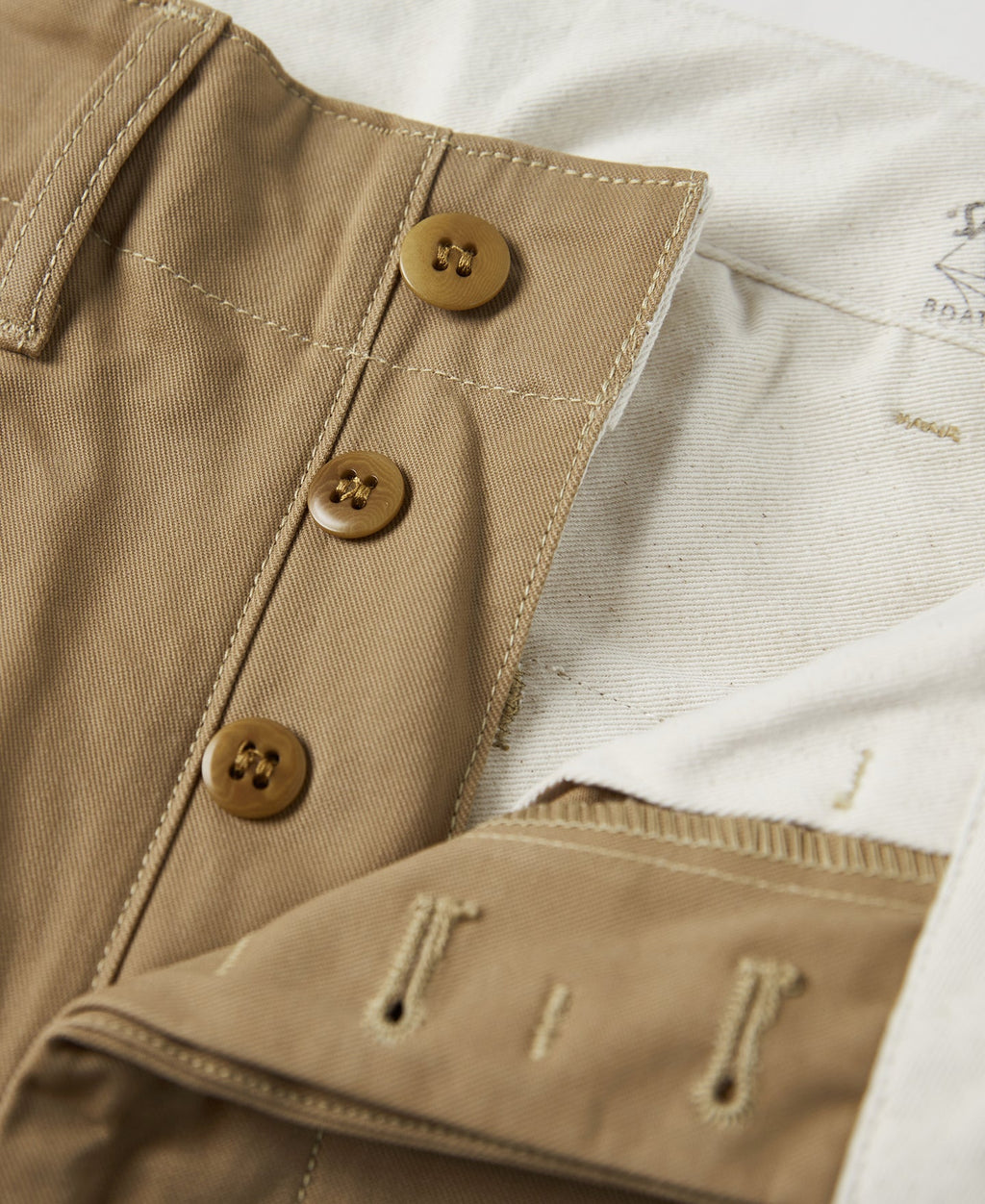 Pantalon Chino Kaki Militaire Vintage Taille Haute Coupe Droite