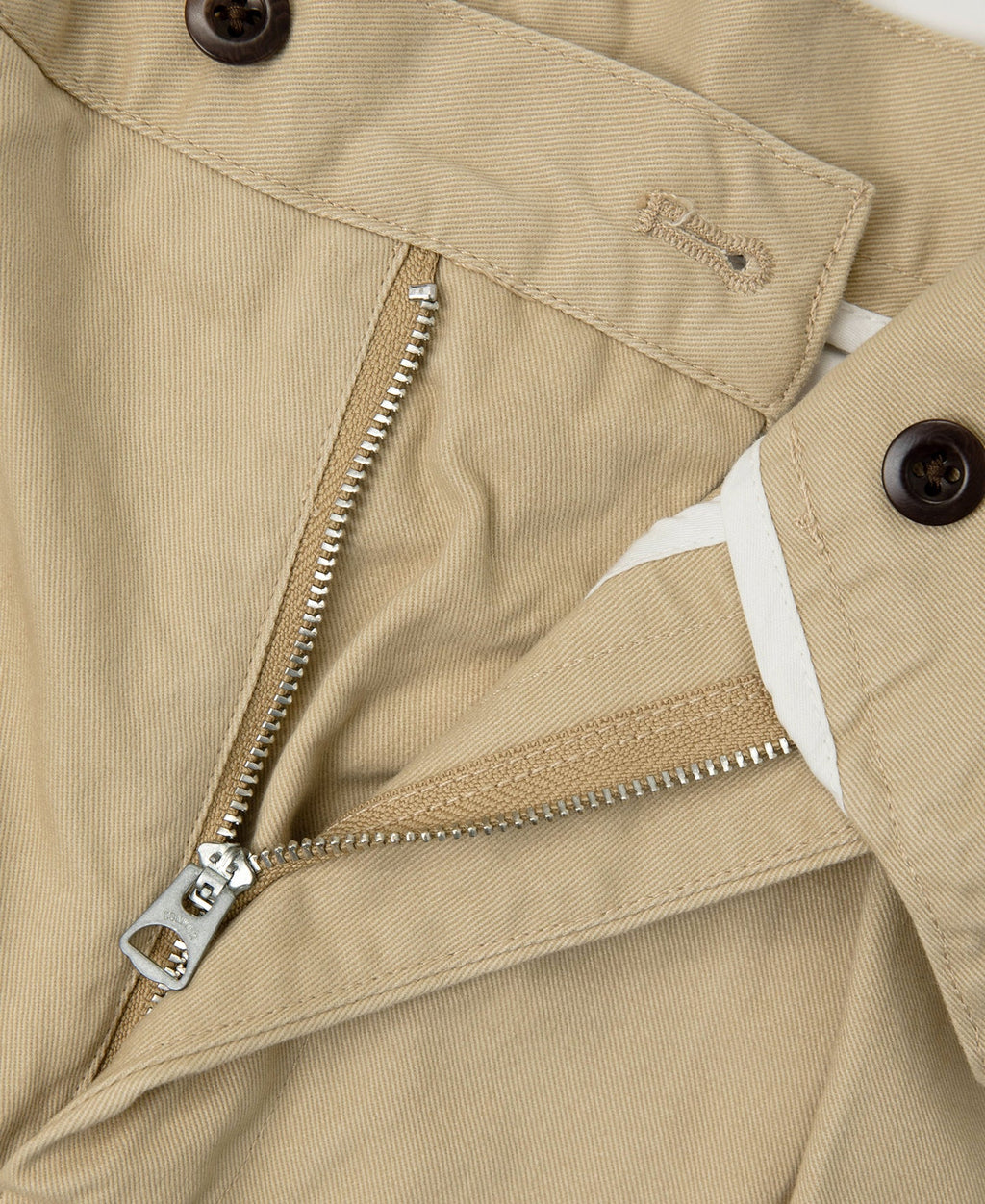 Pantalon chino homme kaki à double pli, coupe décontractée et fuselée