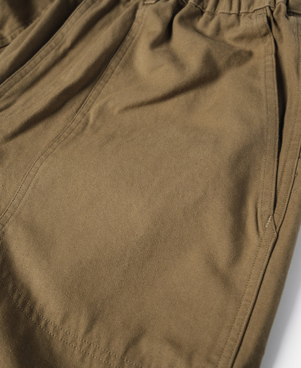 Pantalon d'escalade kaki en toile de coton avec ceinture élastique