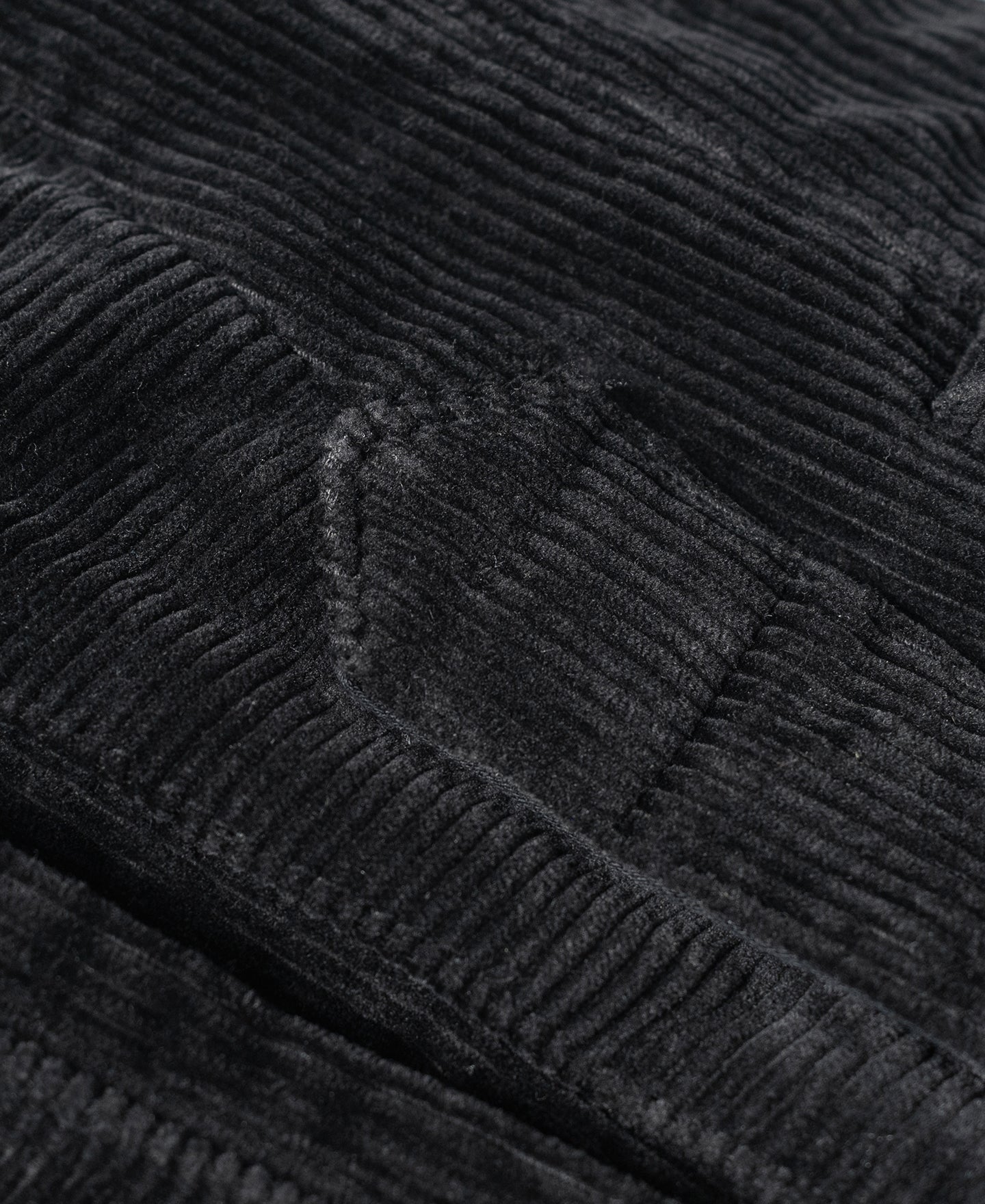 Pantalon de travail en velours côtelé noir résistant, taille haute, coupe droite