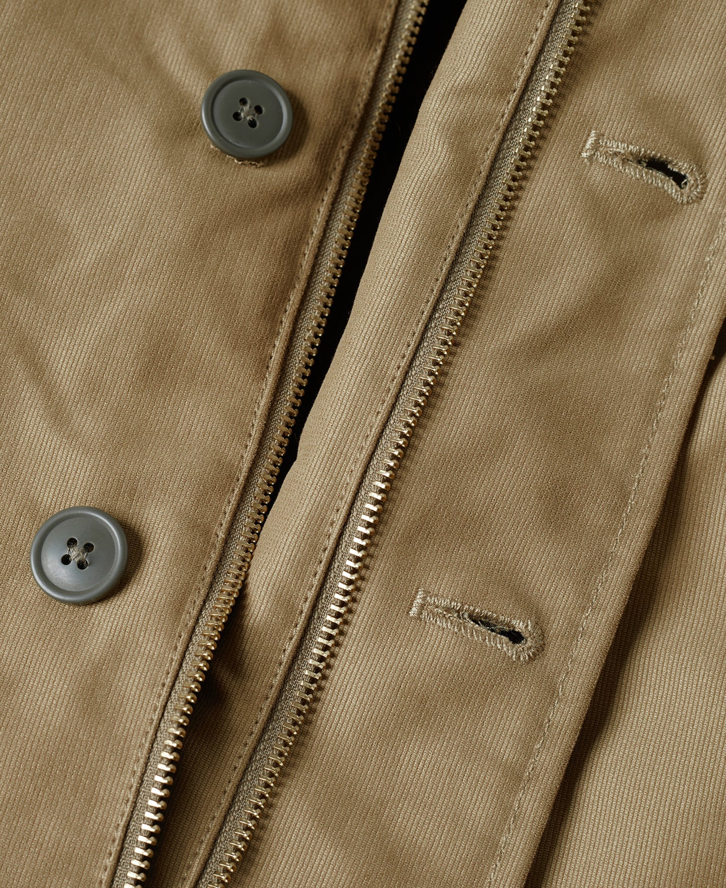 Veste militaire vintage kaki à col sherpa marron et boutonnage frontal pour homme
