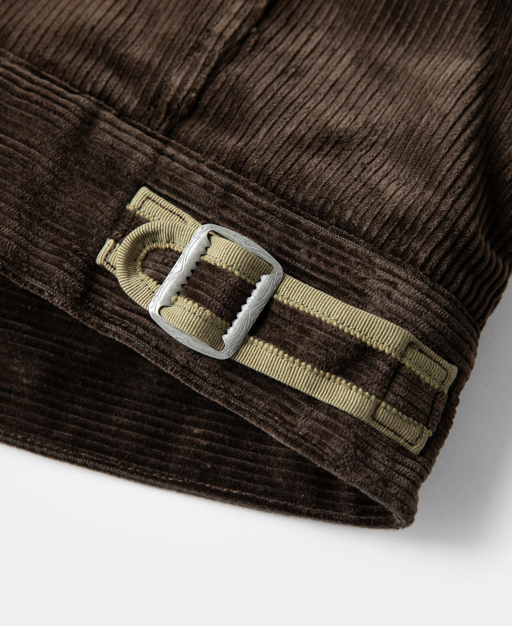 Veste décontractée zippée en velours côtelé épais marron style cosaque pour homme