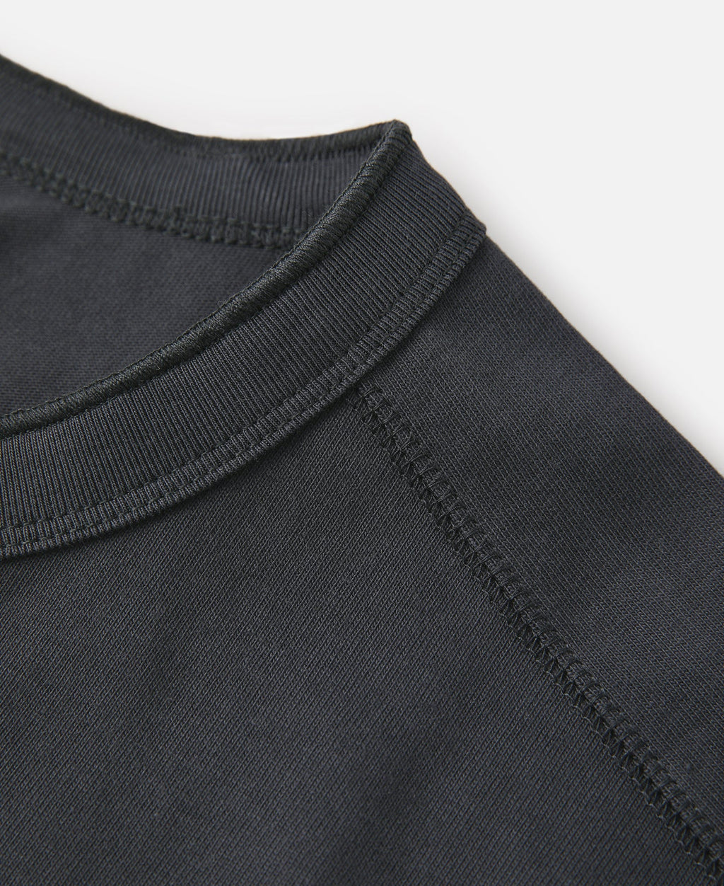 T-shirt Henley à manches courtes en coton épais, patte de boutonnage, gris foncé
