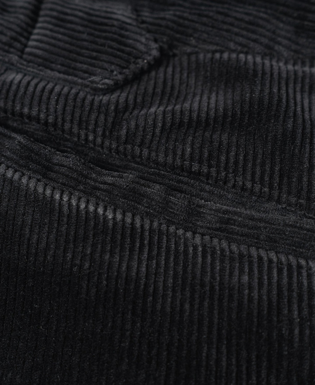 Pantalon de travail en velours côtelé noir résistant, taille haute, coupe droite