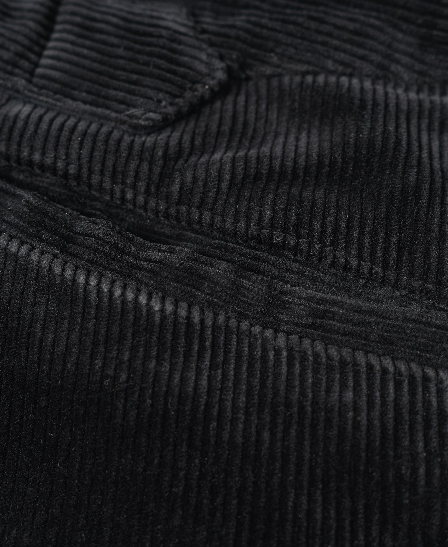 Pantalon de travail en velours côtelé noir résistant, taille haute, coupe droite