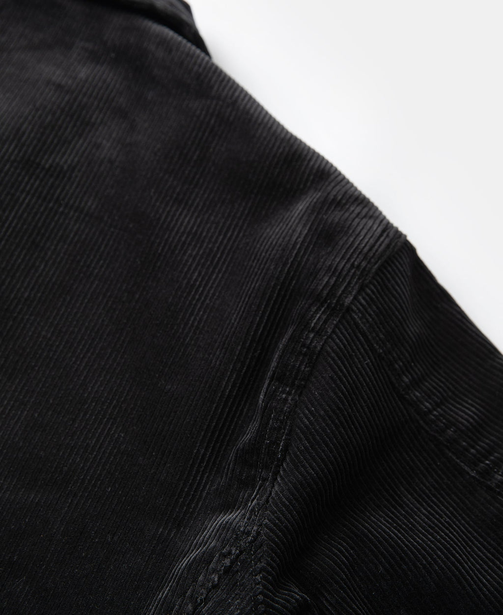 Blouson bombardier zippé en velours côtelé épais noir pour homme, texture côtelée