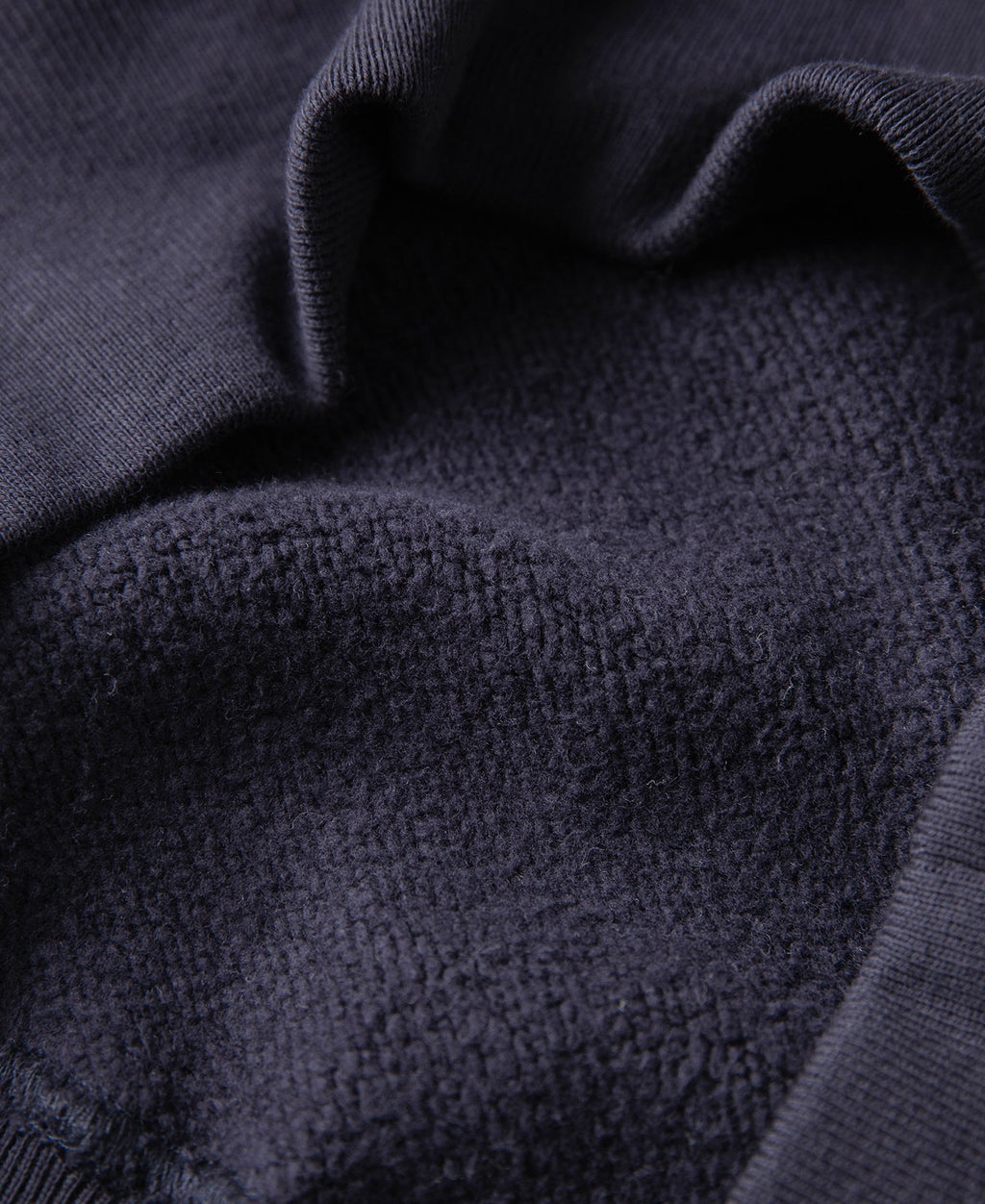Sweat-shirt ras du cou épais en molleton avec motif ski marine