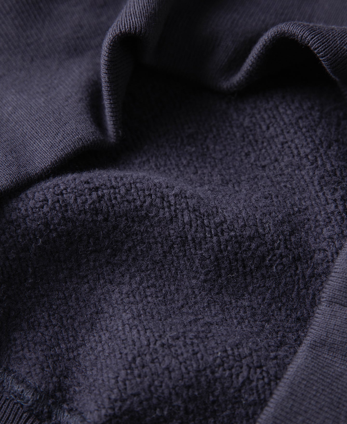 Sweat-shirt ras du cou épais en molleton avec motif ski marine