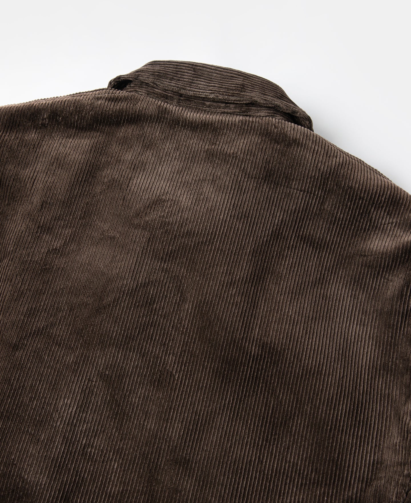 Veste décontractée zippée en velours côtelé épais marron style cosaque pour homme