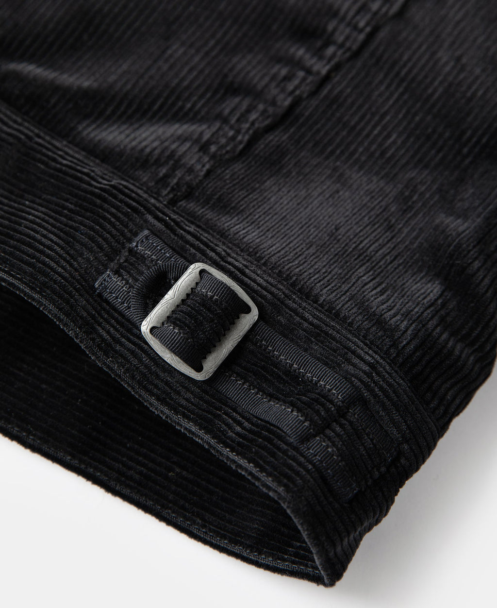 Blouson bombardier zippé en velours côtelé épais noir pour homme, texture côtelée