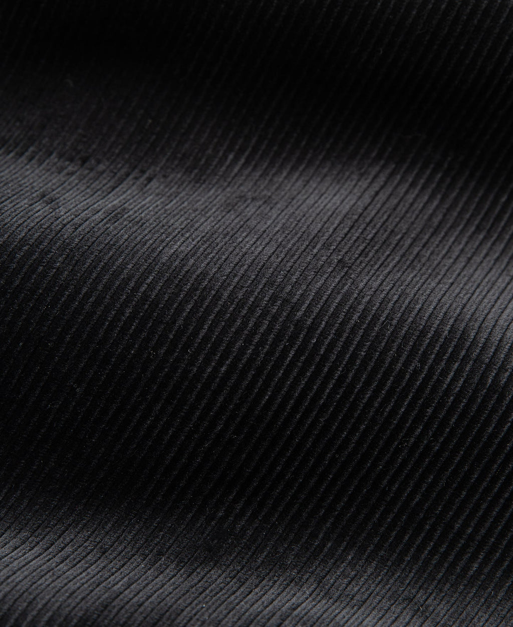 Blouson bombardier zippé en velours côtelé épais noir pour homme, texture côtelée