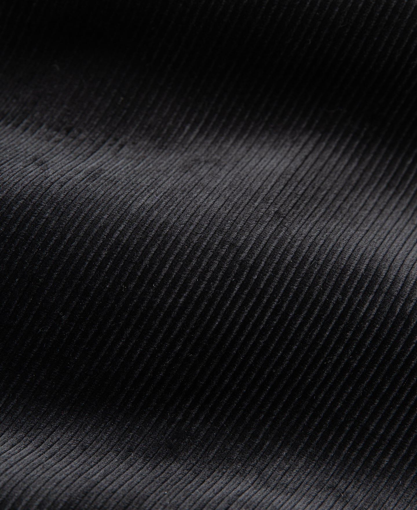Blouson bombardier zippé en velours côtelé épais noir pour homme, texture côtelée