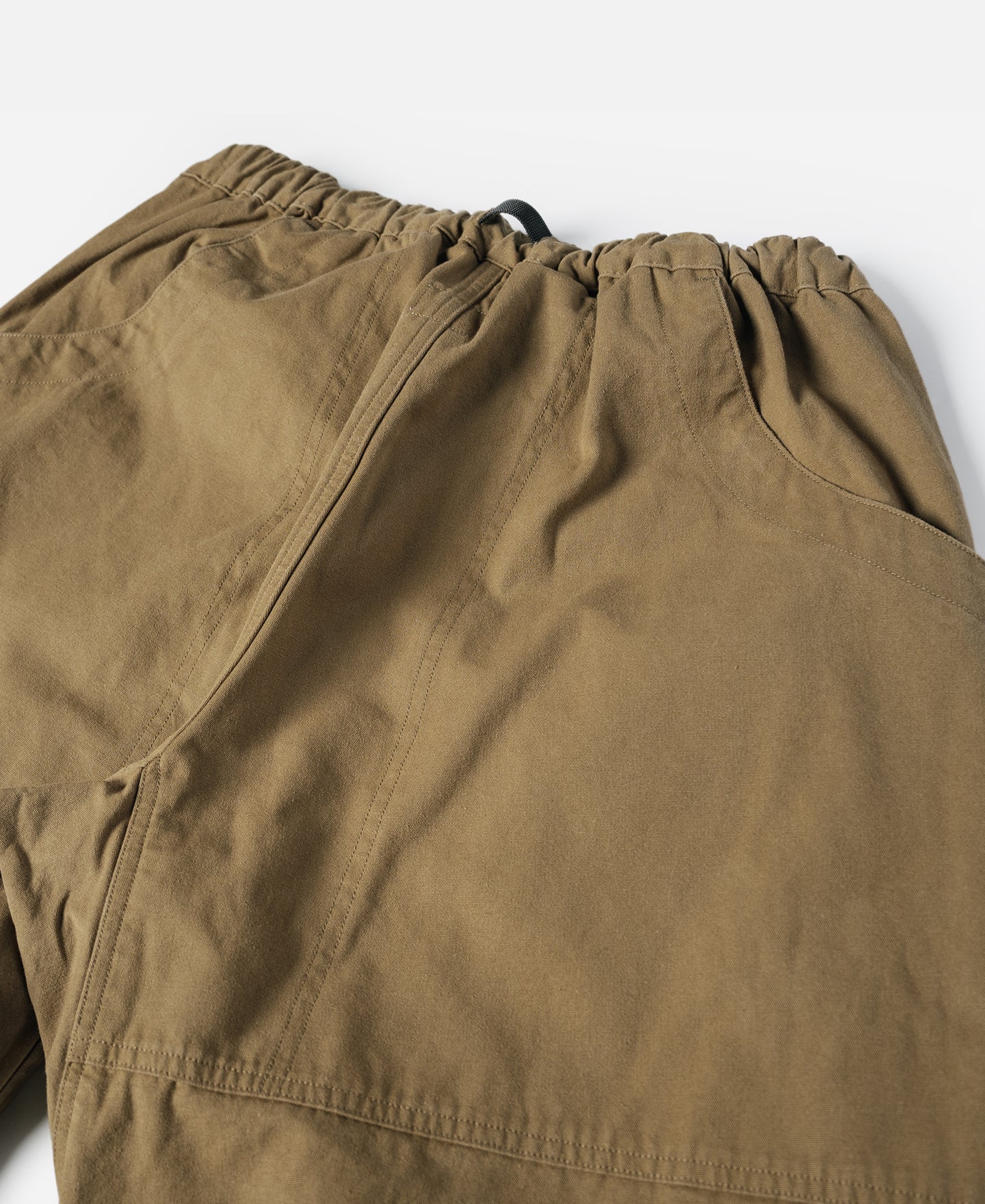 Pantalon d'escalade kaki en toile de coton avec ceinture élastique