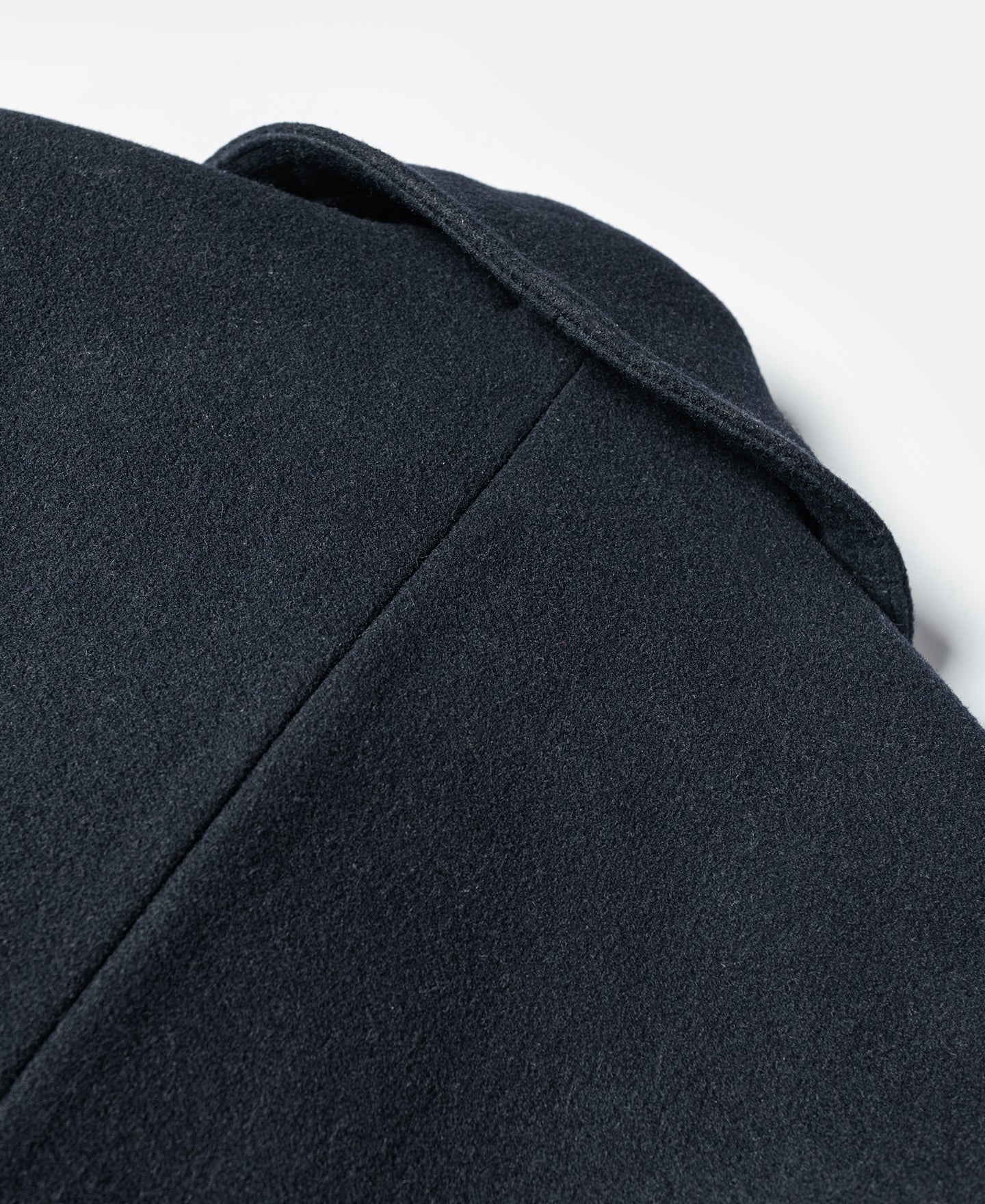 Caban en laine croisé bleu marine classique Manteau court pour homme