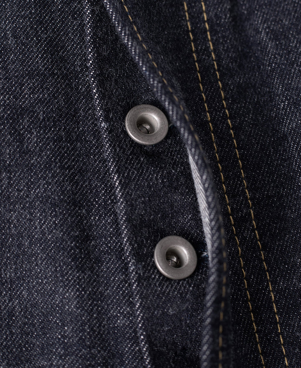 Jean en denim selvedge brut épais coupe droite indigo pour homme