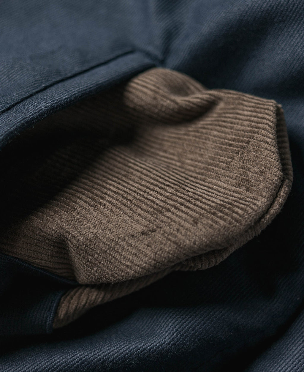 Veste de pont boutonnée col Sherpa bleu marine coupe-vent isolée style militaire