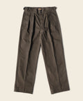 Pantalon cargo ample plissé marron style militaire vintage