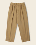 Pantalon Chino Homme Double Plis Coupe Large Style Vintage Jaune