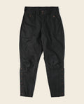 Culotte d'équitation noire vintage Taille haute Bouton aux poignets Pantalon fuselé