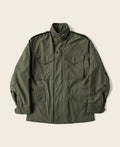 Veste militaire de terrain olive avec col montant et quatre poches