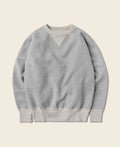 Sweat-shirt ras du cou en molleton gris pour homme, coupe décontractée, manches longues, à enfiler