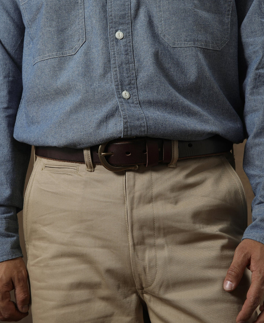Pantalon Chino Homme Décontracté Coupe Droite Ample Kaki Vintage