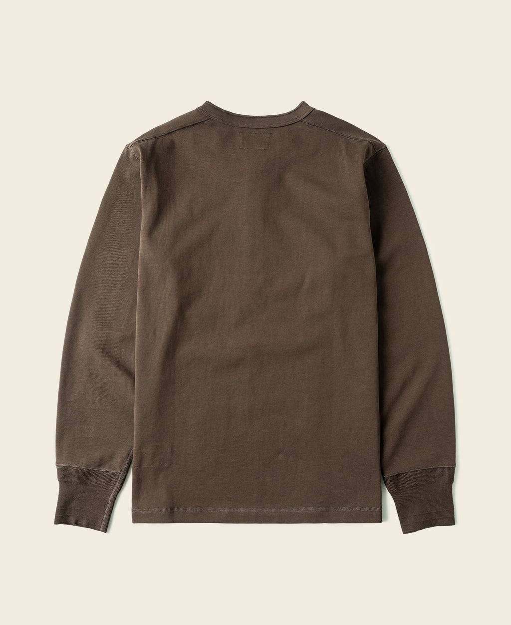 Haut décontracté Henley à manches longues pour homme, marron café, patte de boutonnage, coupe ajustée