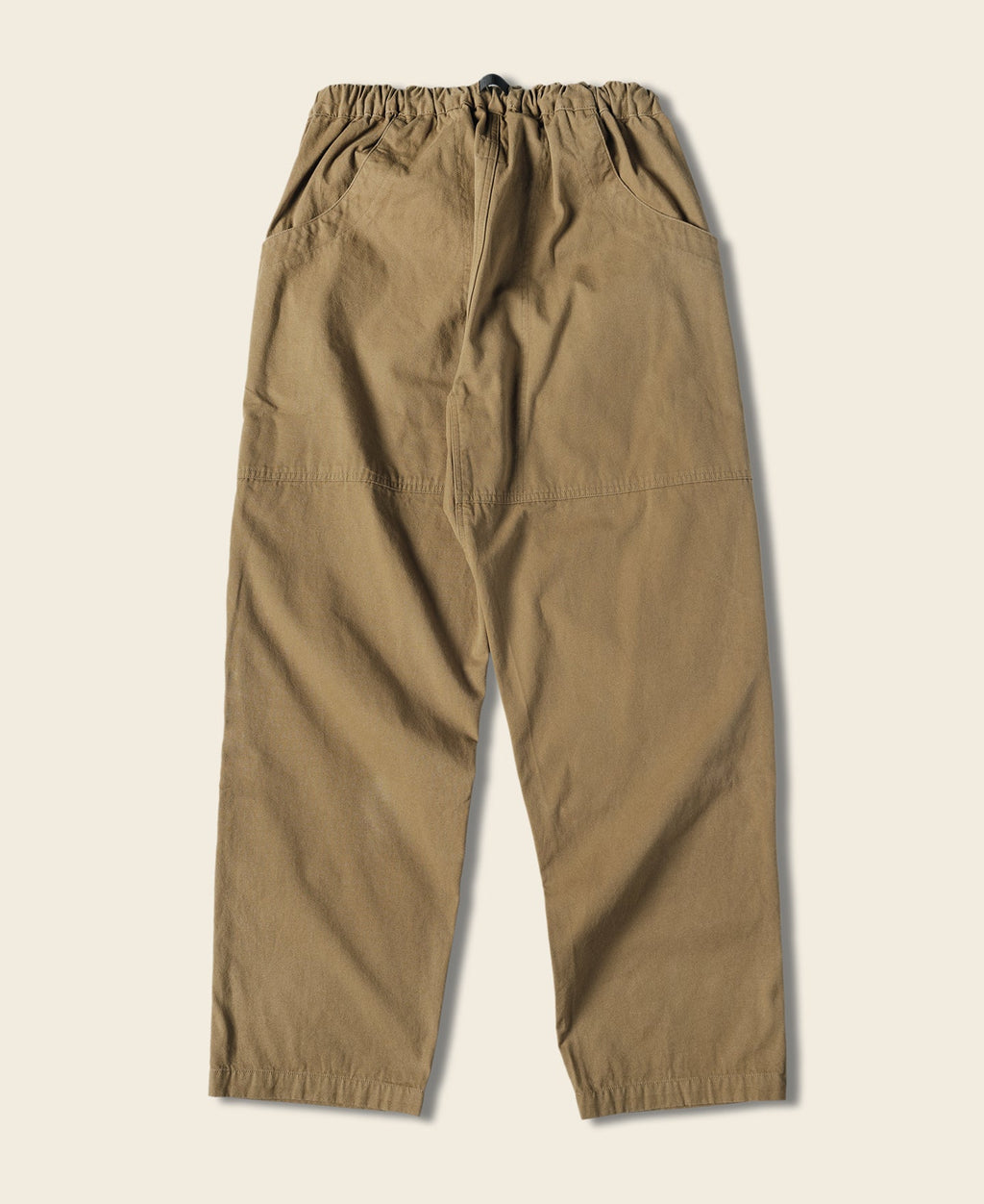 Pantalon d'escalade kaki en toile de coton avec ceinture élastique