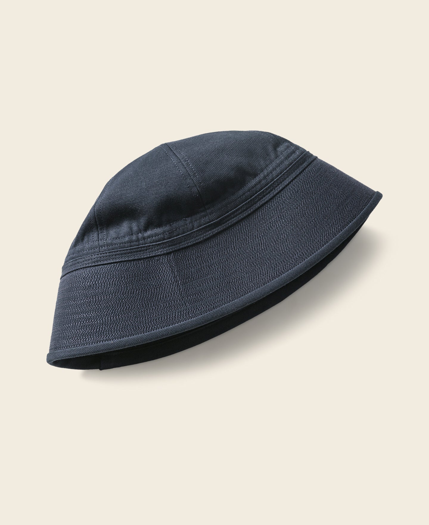 Chapeau Bob Marin Vintage Bleu Marine à Bord Roulé Unisexe