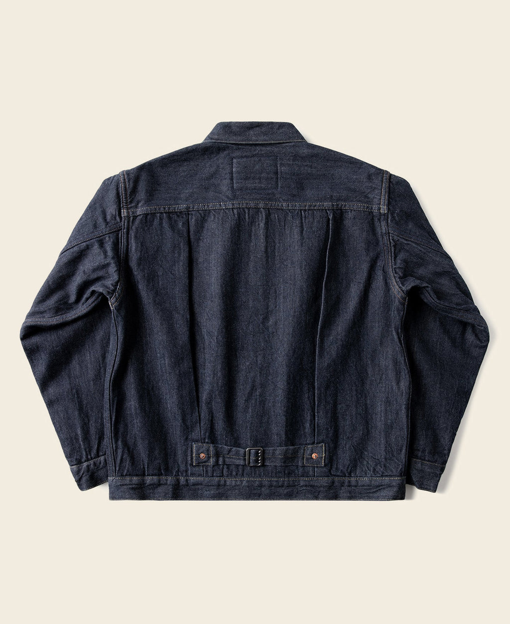 Blouson camionneur en jean doublé de couverture indigo, poche poitrine simple, style vintage