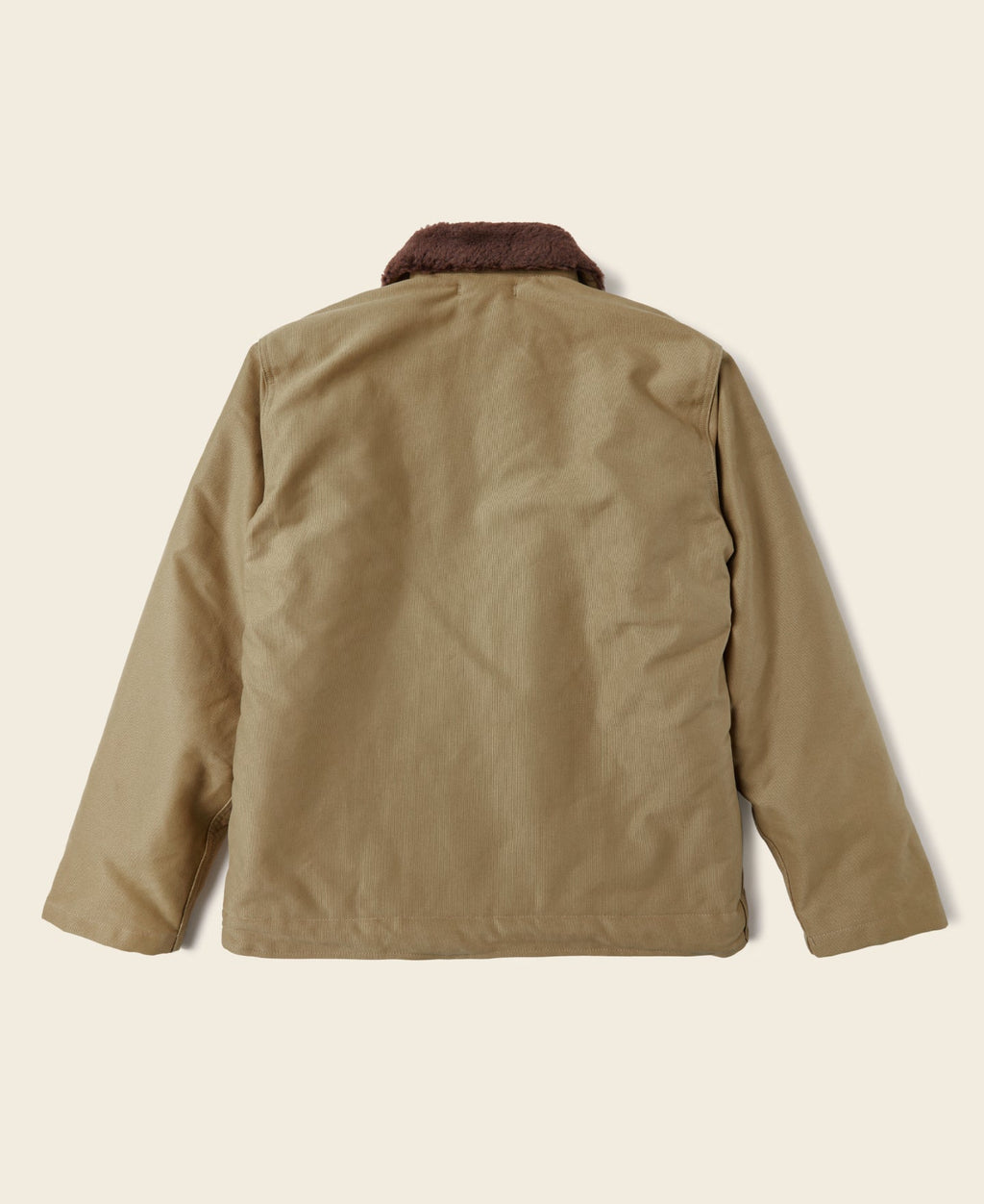 Veste militaire vintage kaki à col sherpa marron et boutonnage frontal pour homme