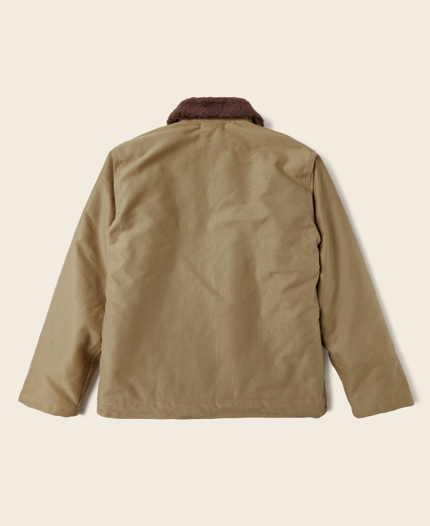 Veste militaire vintage kaki à col sherpa marron et boutonnage frontal pour homme