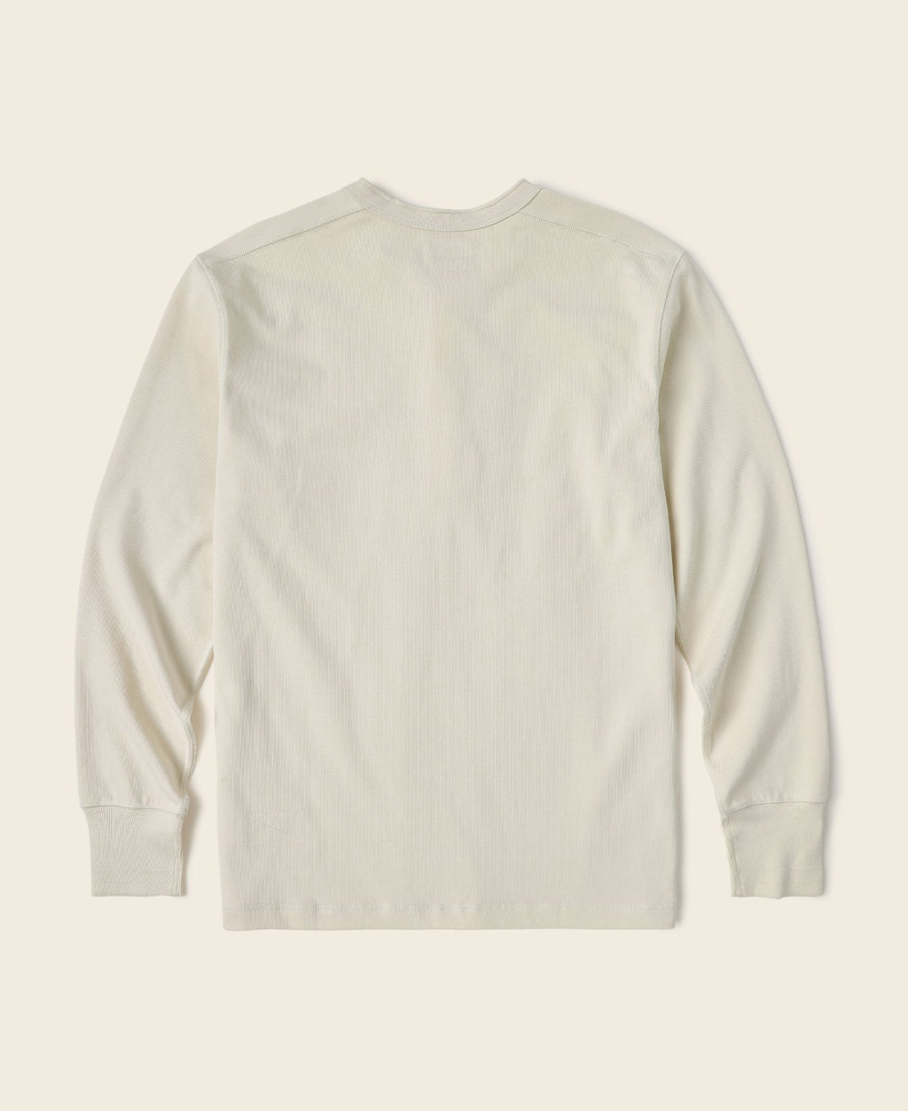 Chemise Henley à manches longues et coupe ajustée pour homme avec patte de boutonnage abricot