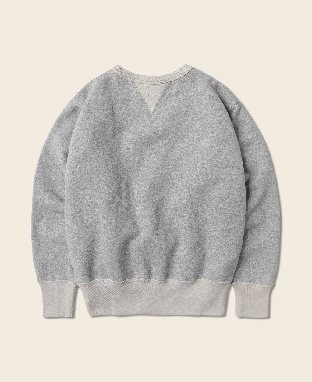 Sweat-shirt ras du cou en molleton gris pour homme, coupe décontractée, manches longues, à enfiler