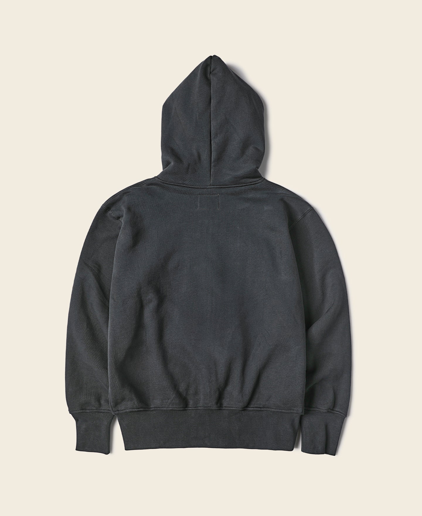 Sweat à capuche zippé en molleton éponge épais noir