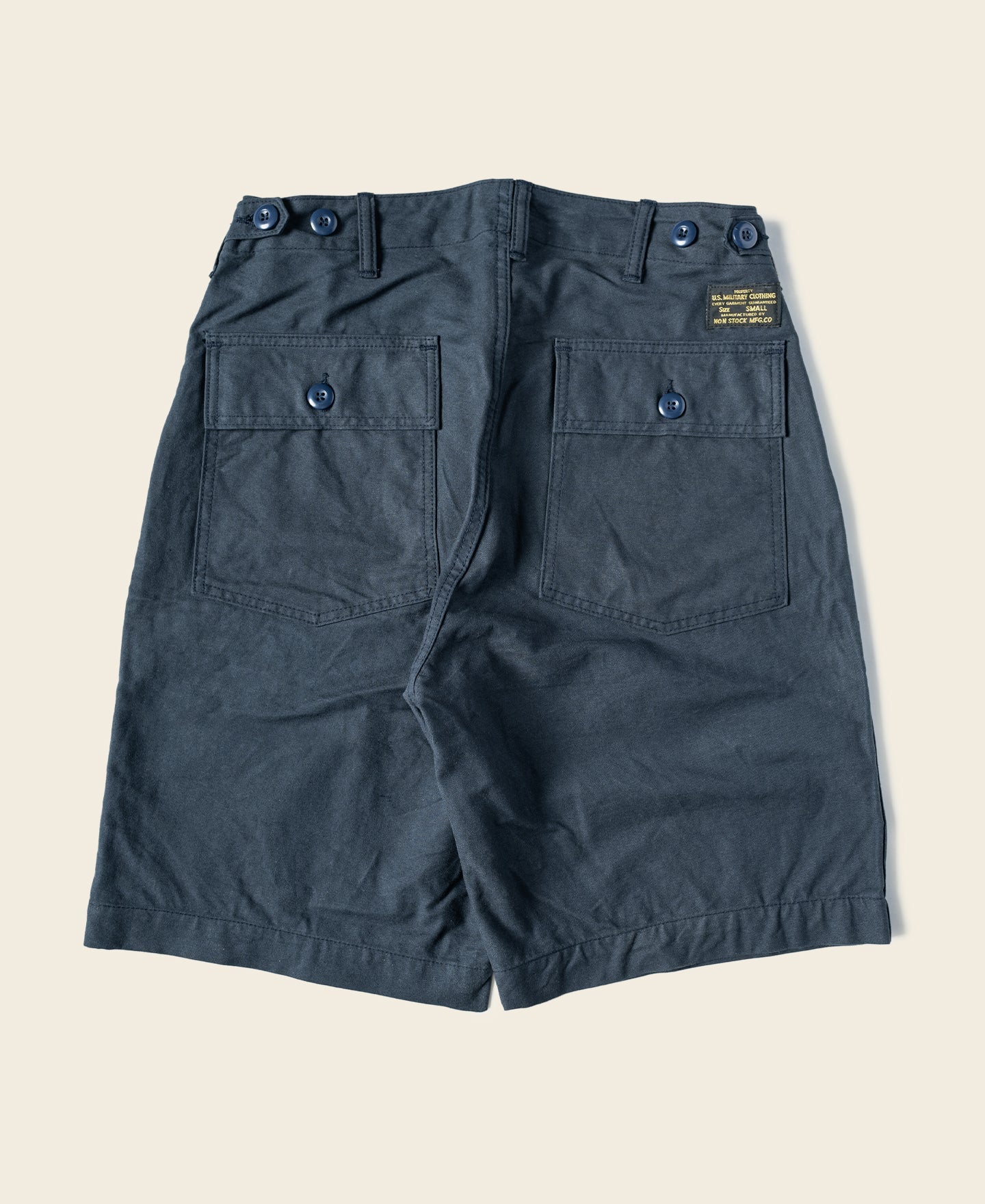 Short utilitaire en coton décontracté coupe relax pour hommes, couleur marine