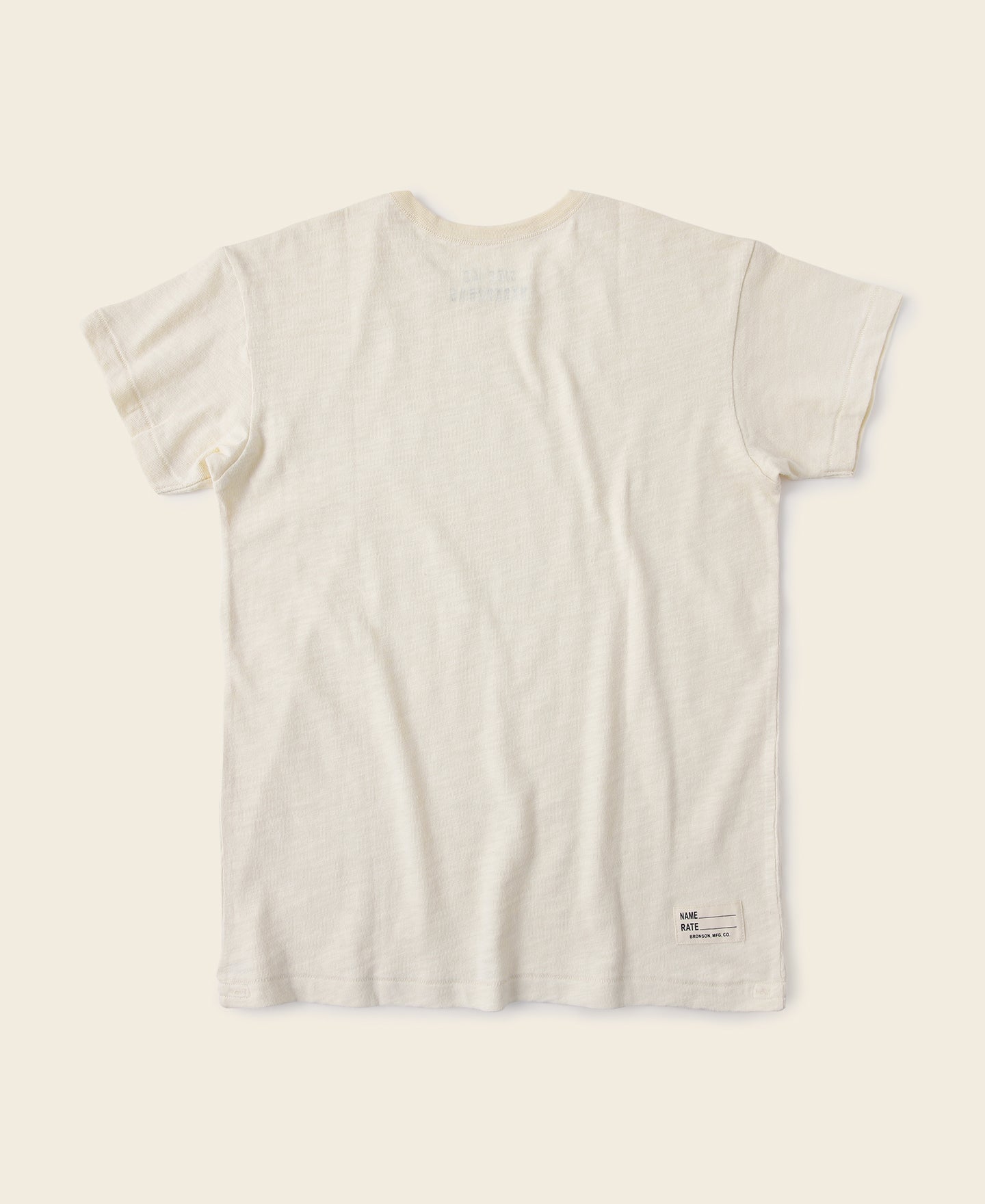 T-shirt col rond à manches courtes en coton flammé Vintage abricot