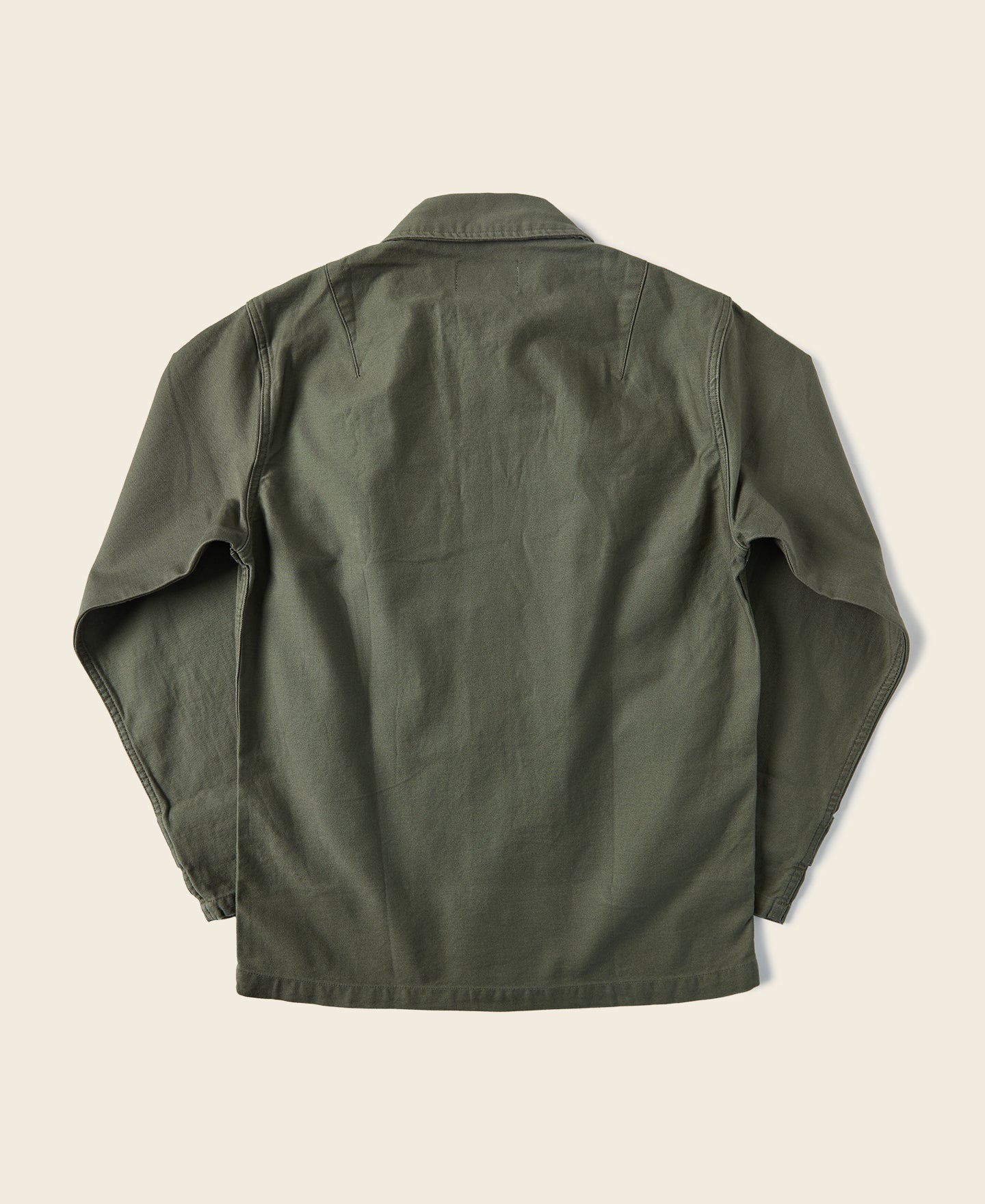 Surchemise utilitaire boutonnée à manches longues kaki style militaire
