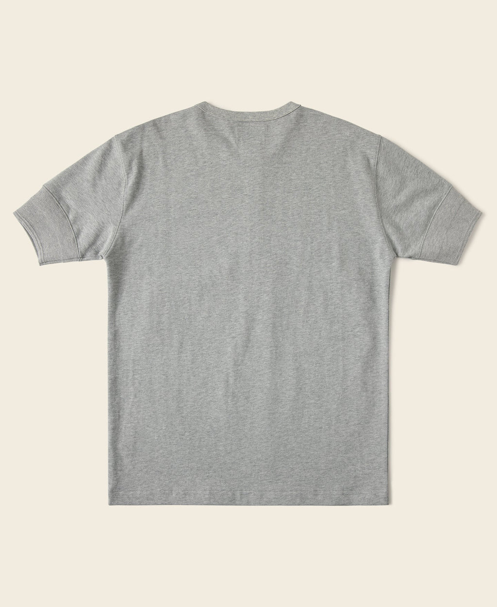 T-shirt henley gris à manches courtes, coupe slim, coton décontracté
