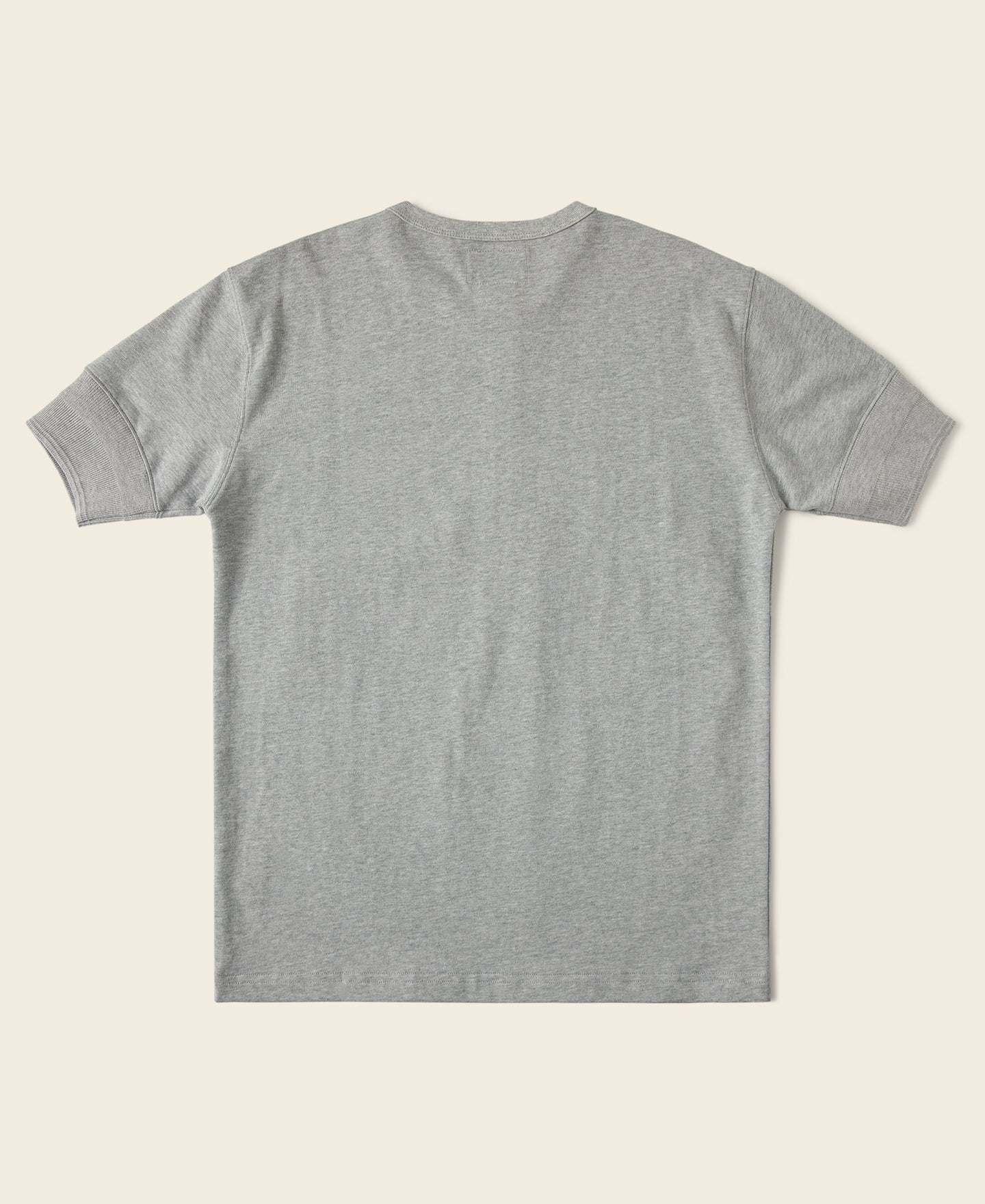 T-shirt henley gris à manches courtes, coupe slim, coton décontracté