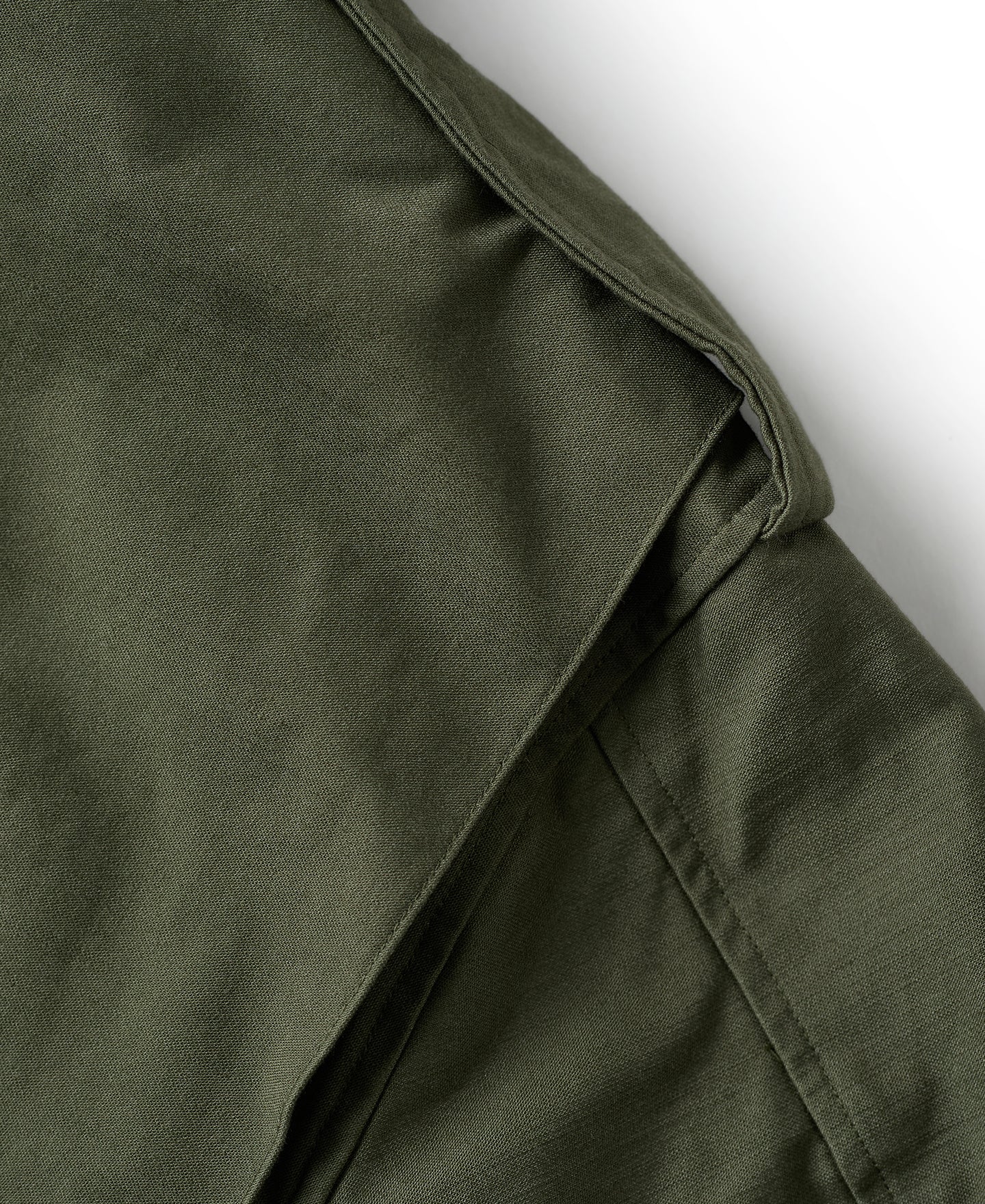 Veste militaire M-65 vert olive avec écussons brodés