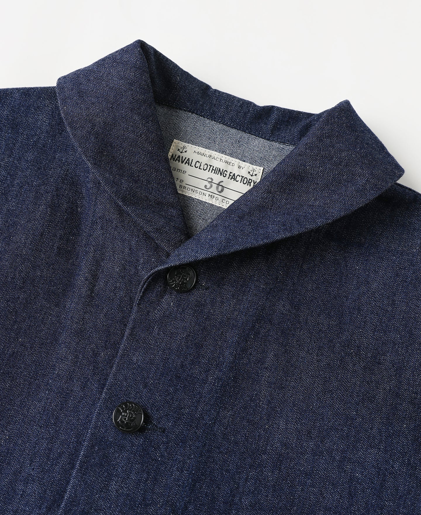 Veste de travail boutonnée col châle en jean indigo style vintage pour homme