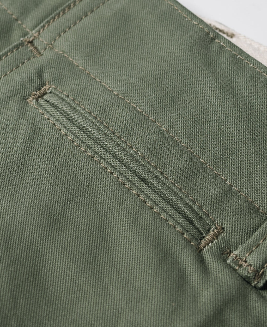 Pantalon Chino Kaki Vert Coupe Droite Style Militaire Vintage