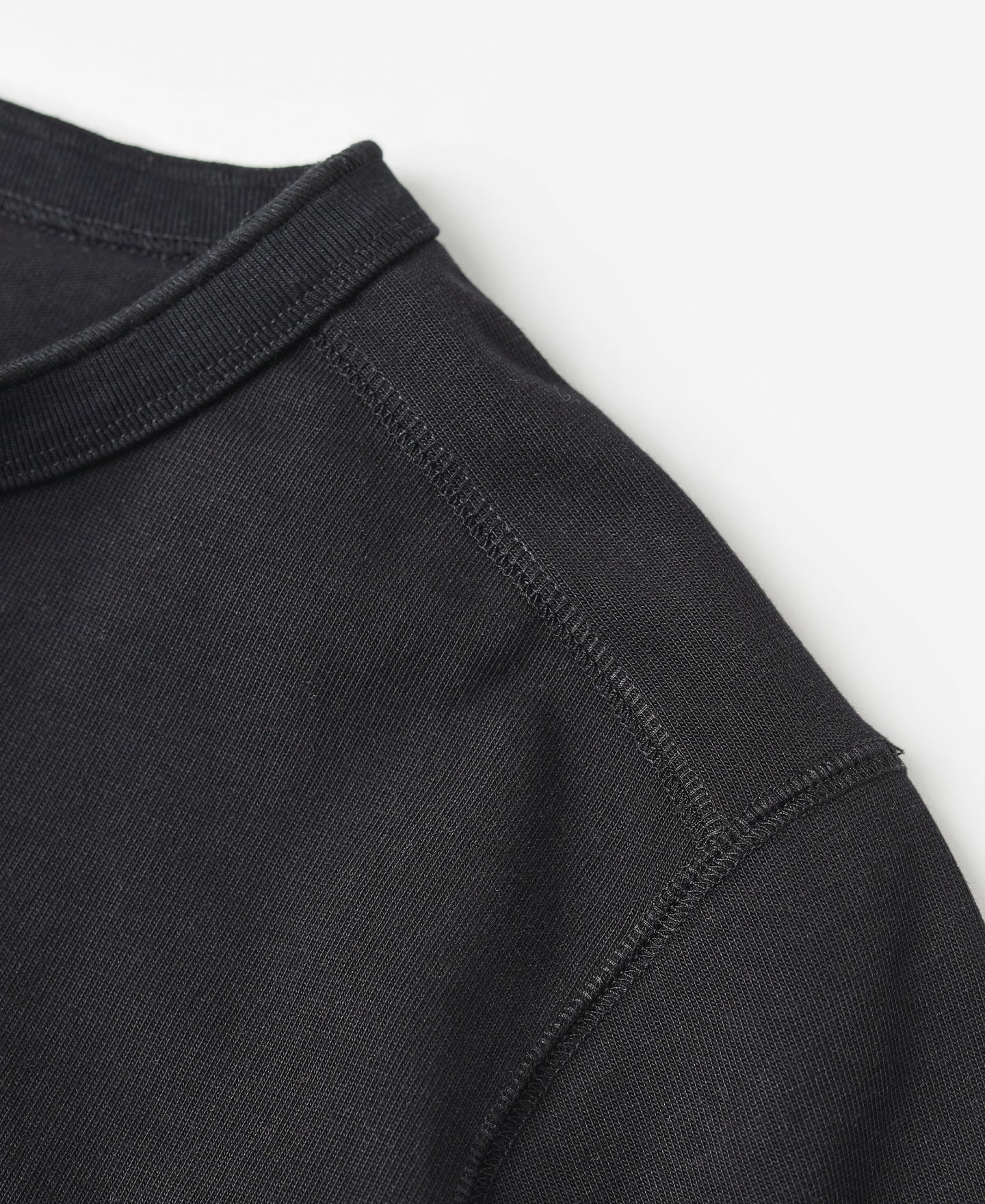 T-shirt Henley homme noir à manches longues coupe ajustée en coton