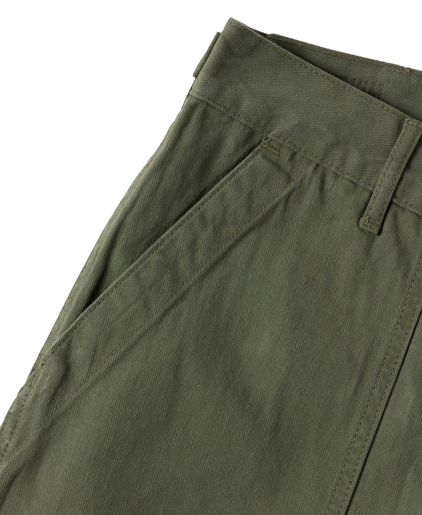 Pantalon treillis coupe décontractée vert olive, jambe large, style workwear
