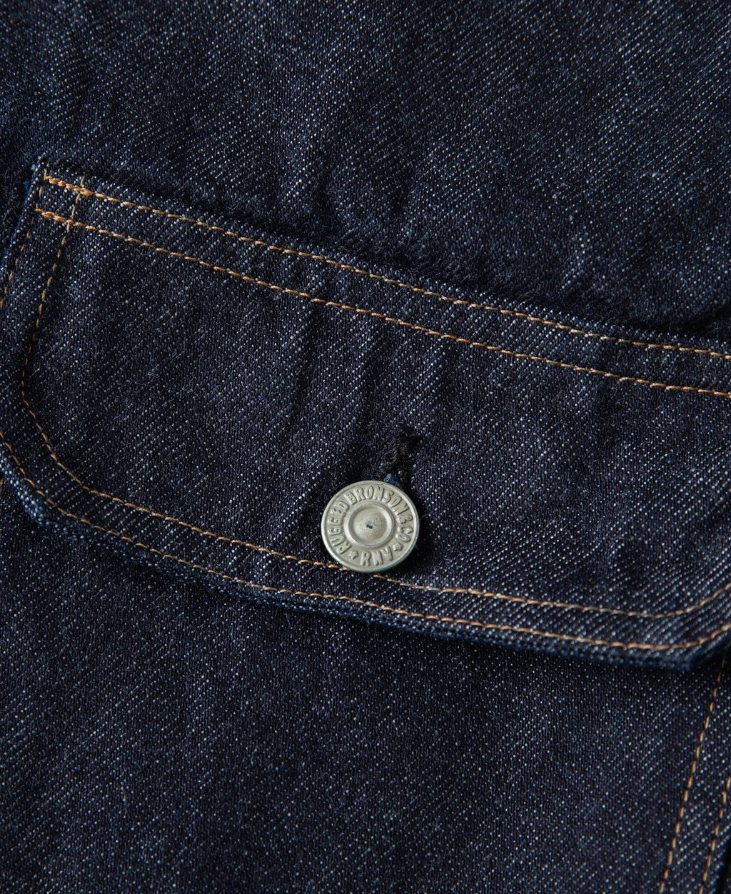 Blouson camionneur en jean doublé de couverture indigo, poche poitrine simple, style vintage