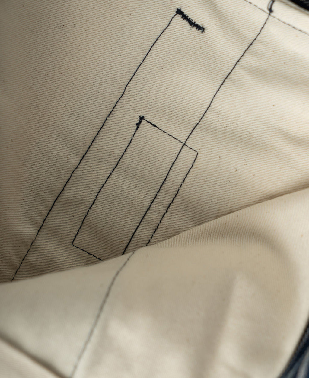 Pantalon de travail droit en coton rayé marine et blanc pour homme